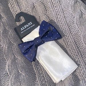 Alfani bow tie & pocket square